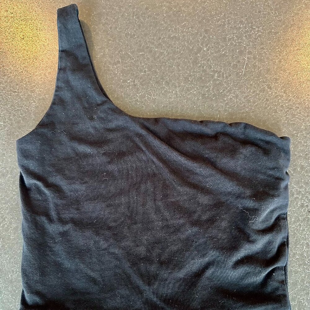 Cotton On One Shoulder Tee - Black - S/P